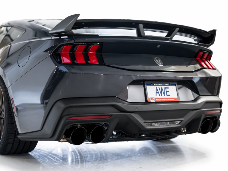 Ford Mustang Performance Exhaust - Rear - AWE Tuning - Cat-Back Track Edition - Diamond Black - `24-`27